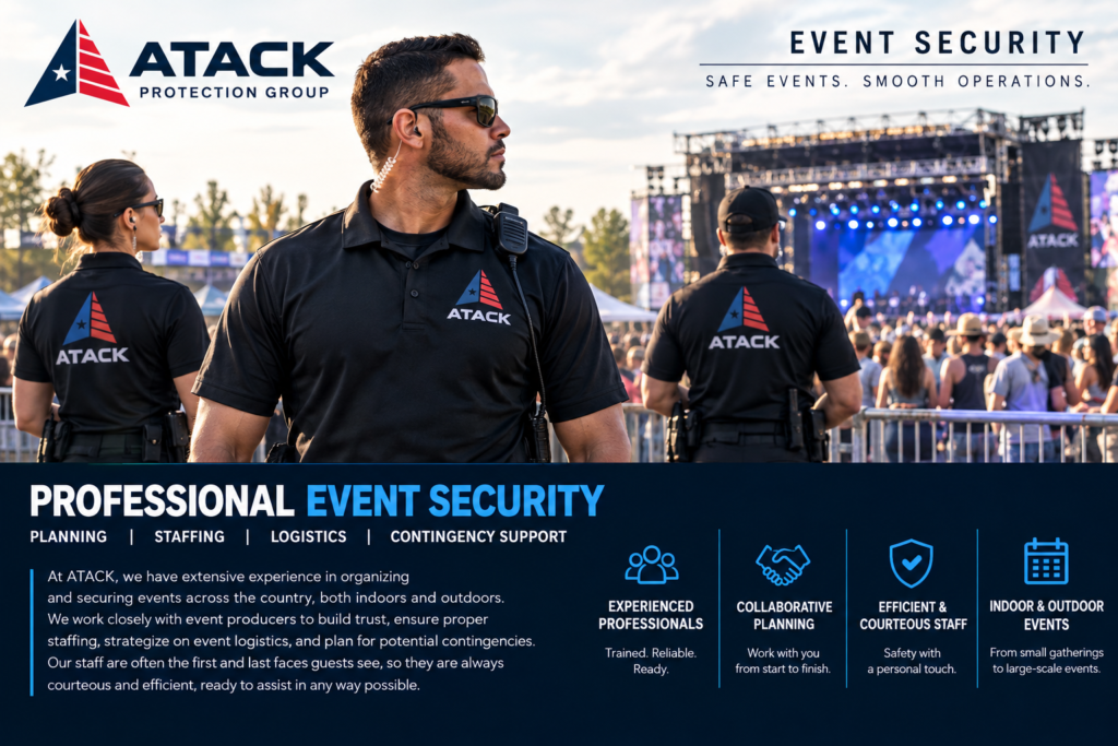 atack protection group can secure your event in Florida